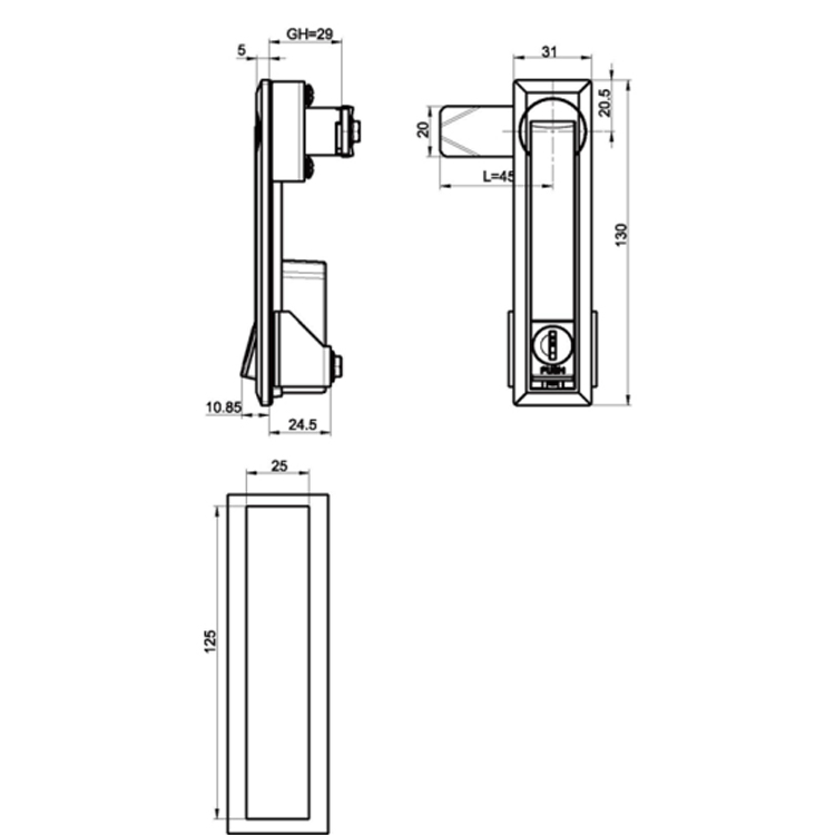 Torcular Ad Pop Open Rocker Lock-A7141