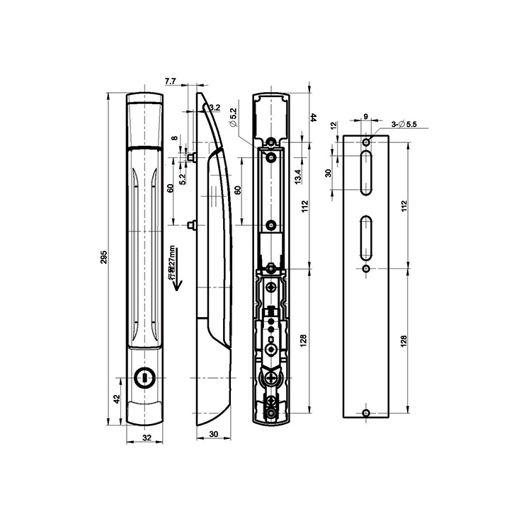 Elevatio Type Exterior excute Rod Lock-A8191