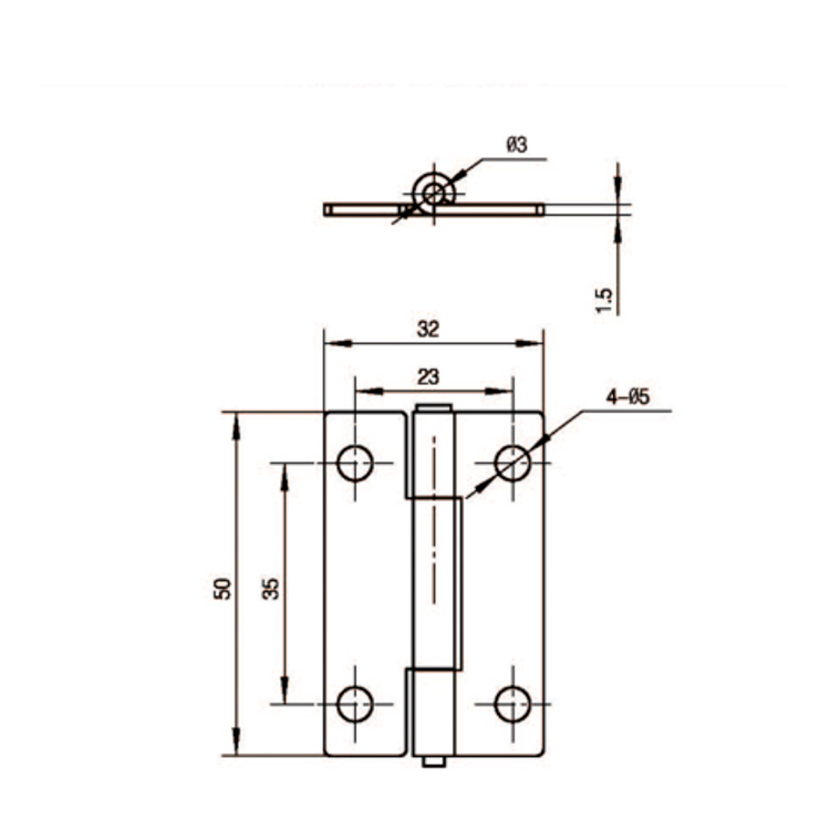 Removable Hinge For Right-Angle Stepd Installation-B2218