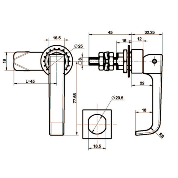 Medium amplitudo Dominus manubrium excute-Type Cogo Lok-A6242